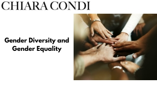 Gender Diversity and Gender Equality