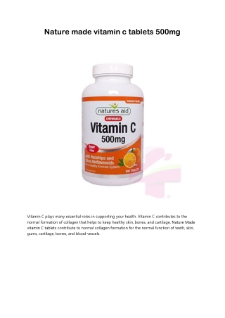 Nature made vitamin c tablets 500mg