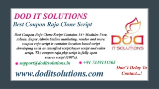 Readymade CouponRaja Clone System - DOD IT SOLUTIONS