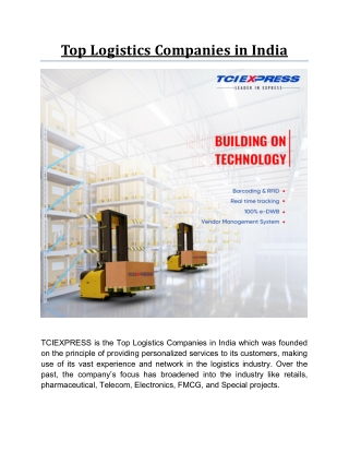 Top Logistics Companies in India