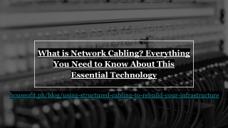 what is network cabling