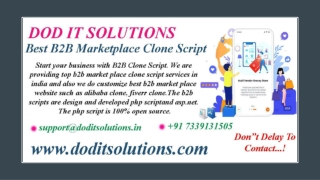 Readymade B2B Marketplace Clone System - DOD IT SOLUTIONS