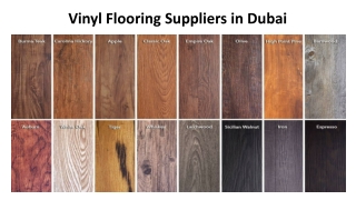 Vinyl Flooring Suppliers in Dubai