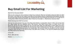 Buy Email List For Marketing