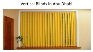 Vertical Blinds in Abu Dhabi
