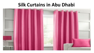 Silk Curtains in Abu Dhabi