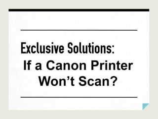 Exclusive Solutions_  If a Canon Printer Won’t Scan_