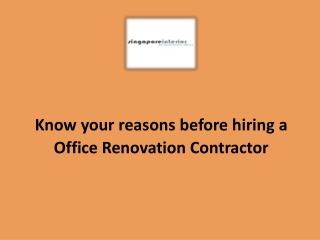 Office Renovation Contractor