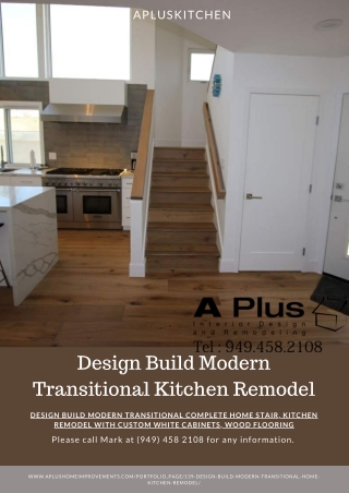 Design Build Modern Transitional Kitchen Remodel