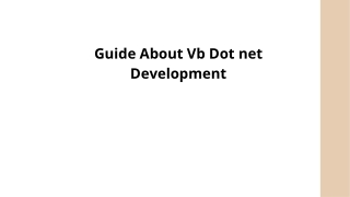 Guide about vb dot net