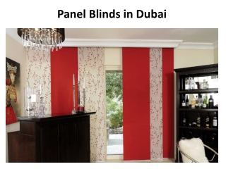 Panel Blinds in Dubai
