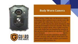 Body Worn Camera