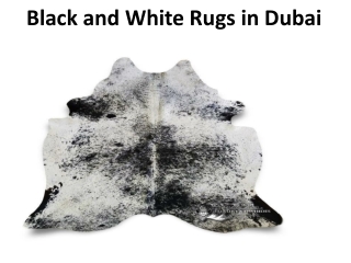 Black and White Rugs in dubai