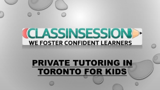 Private Tutoring Toronto For Kids