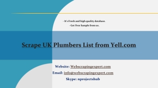 Scrape UK Plumbers List from Yell.com