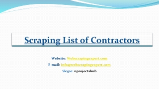 Scraping List of Contractors