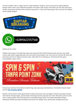 Situs Slot Online Deposit Via Bni