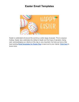 Easter Email Templates