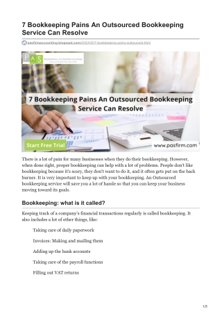 7 Bookkeeping Pains An Outsourced Bookkeeping Service Can Resolve