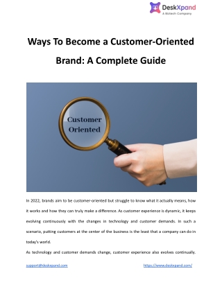 Ways To Become a Customer-Oriented Brand_ A Complete Guide