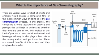 What Is the Importance of Gas Chromatography