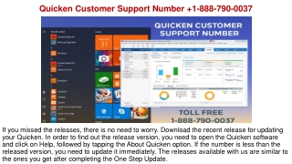 How to solve Quicken Subscription Release for Window  1-888-790-0037