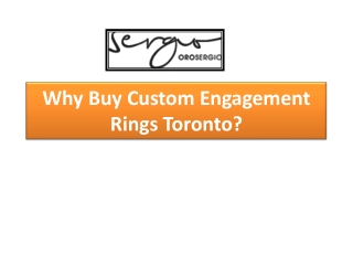 Buy Custom Engagement Rings Toronto