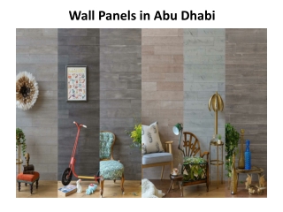 Wall Panels in Abu Dhabi