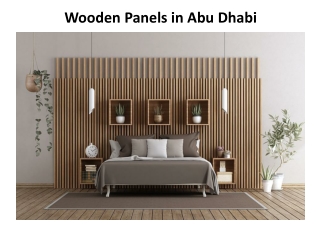 Wooden Panels in Abu Dhabi