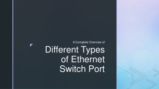 A Complete Overview of Ethernet Switch Port Types