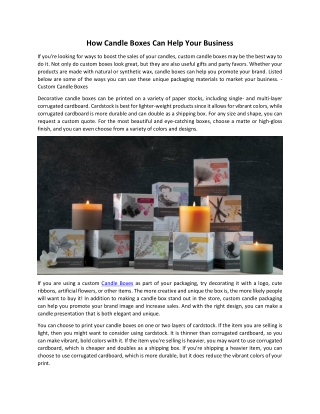 How Candle Boxes Can Help Your Business