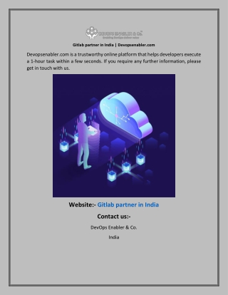Gitlab partner in India Devopsenabler