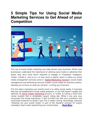 5 Simple Tips for Using Social Media Marketing Services to Get Ahead of your Competition
