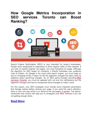 How Google Metrics Incorporation in SEO services Toronto can Boost Ranking