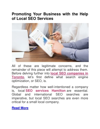 Promoting Your Business with the Help of Local SEO Services