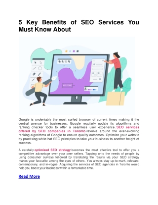 5 Key Benefits of SEO Services You Must Know About