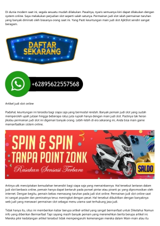 Situs Slot Online Tanpa Potongan Via LinkAja