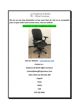 Used Chair For Sale Awofficefurniture.com