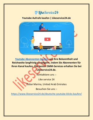 Youtube Aufrufe kaufen | Likeservice24.de