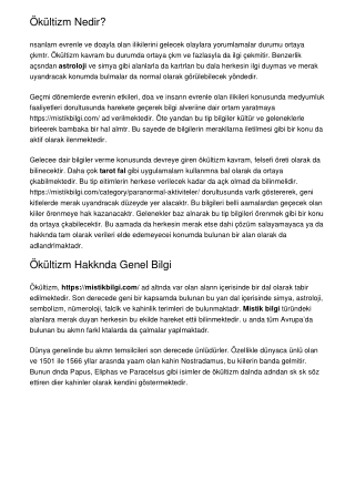 Ökültizm Nedir?