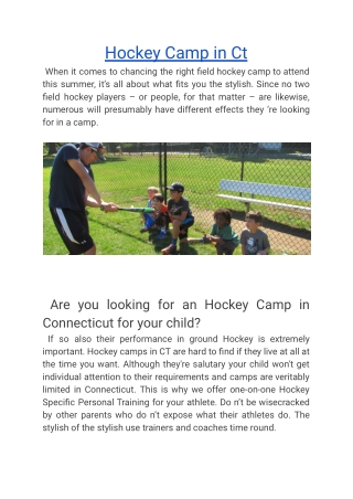 _Hockey Camp in Ct