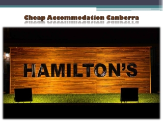 Cheap Accommodation Canberra