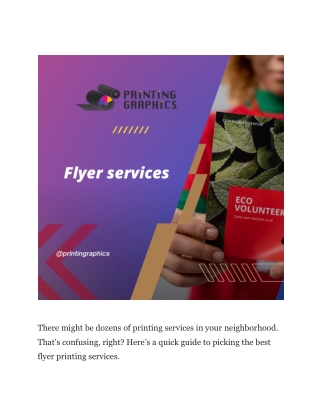 How to find the best flyer printing services in your neighborhood_