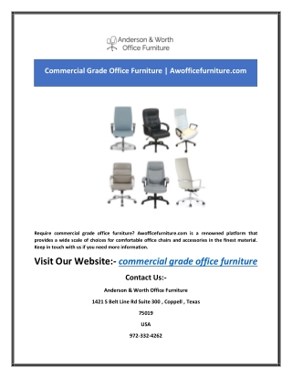 Commercial Grade Office Furniture | Awofficefurniture.com