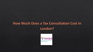 How Much Does a Tax Consultation Cost in London?