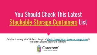 You Should Check This Latest Stackable Storage Containers