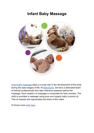 Infant Baby Massage