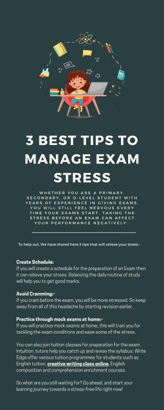 3 Best Tips To Manage Exam Stress