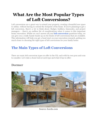What Are the Most Popular Types of Loft Conversions_
