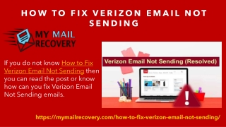 How to Fix Verizon Email Not Sending